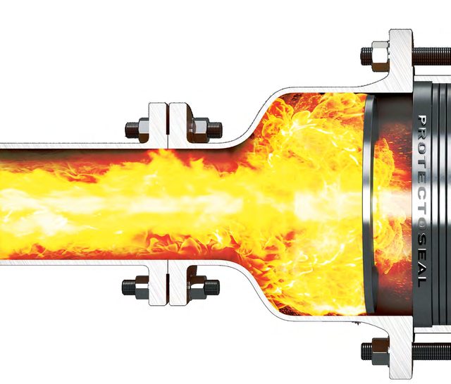 Potongan flame arrester yang menahan api